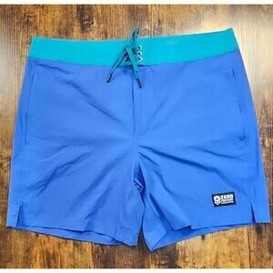 Zero Foxtrot Board Shorts Mens XL 7" Ripstop Surf Swim Beach Trunks Skull Blue